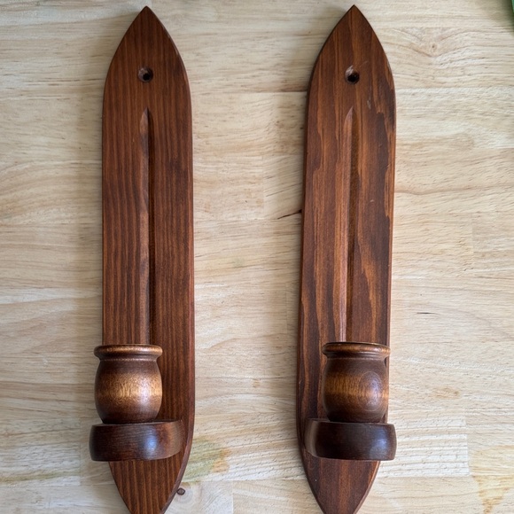 Other - Wooden Wall Candle Holders for Taper Candles
